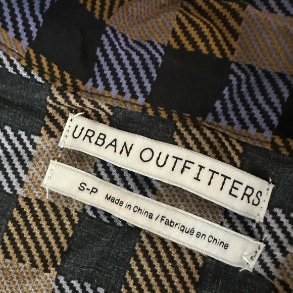 NWT- URBAN OUTFITTERS UO Nancy Short Sleeve Shirt Dress in Plaid - Picture 7 of 15